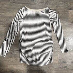 Maternity Striped Long Sleeve Top